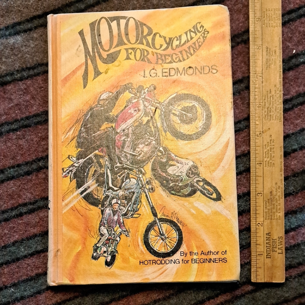 Motorcycling for Beginners - Yellow Cover. Vintage Book
